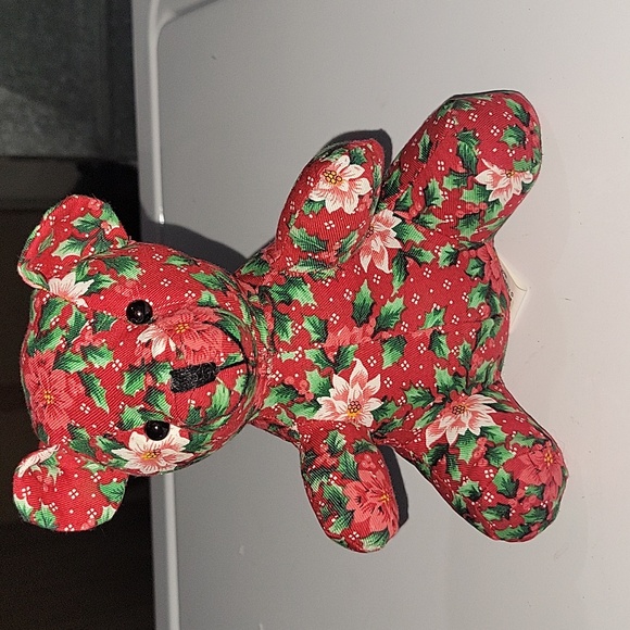 Floral Red Teddy Bear - Picture 2 of 3